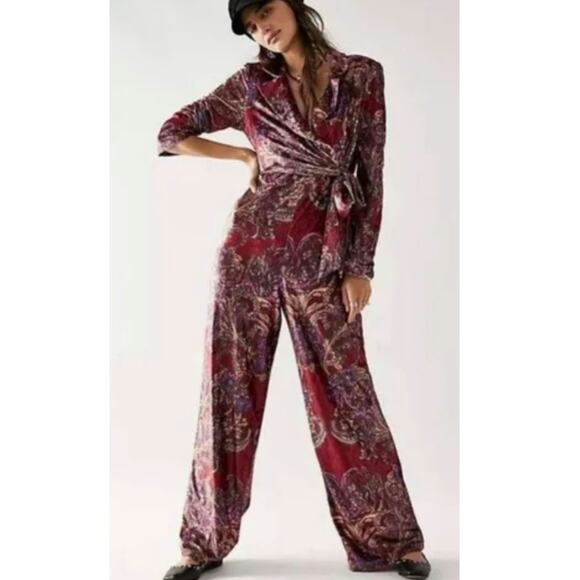 NWT Free People Delphine Paisley Jumpsuit - Picture 1 of 7